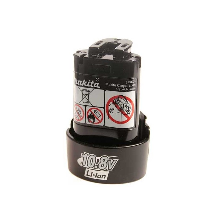 Batterie d'origine Makita Li-Ion 10,8 V - 1,3 Ah - BL1013 - 194550-6, 196066-7