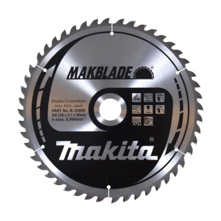 Lame de scie circulaire, Makblade T.C.T, 255 x 30 mm, 48 dents - Bois - B-32699