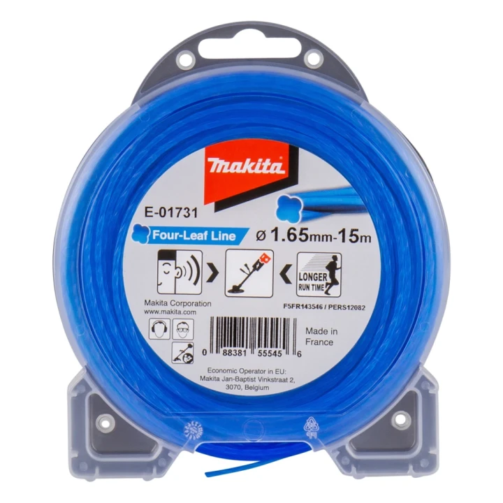 Fil nylon torsadé trèfle pour débroussailleuse à batterie 1.65-15m
