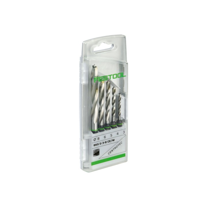Coffret de forets hélicoïdaux Festool de 3 à 8 mm