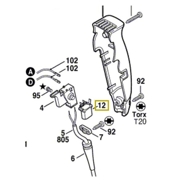 Condensateur Bosch GBH 2, GOF 900, GOF 1200, GOF 1300