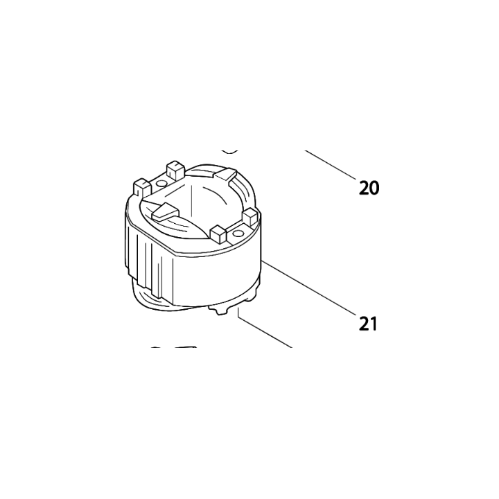 Inducteur 634408-2 pour ponceuse Makita BO6030