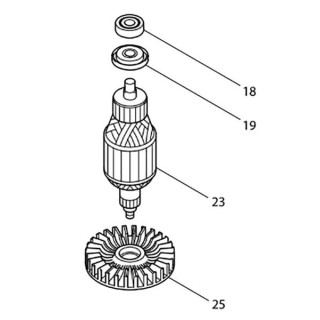 Induit 516453-8 pour ponceuse Makita BO6030