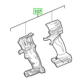 Carcasse complète visseuse à chocs Milwaukee M18 FID3 - 4931494823
