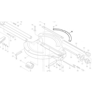 Règle angulaire 816326-8 scie Makita LS1013 LS1013F LS1013L LS1214 LS1214F LS1214L