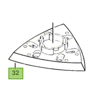 Plateau de ponçage ponceuse delta Bosch PDA 180, PDA 180 E