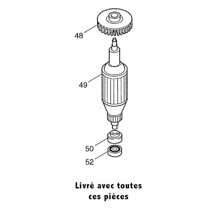 Induit 517193-1 boulonneuse à choc Makita 6922NB