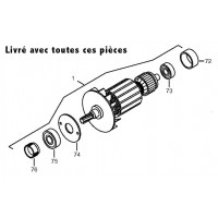 Induit EE7332L100 pour carotteuse à sec Makita DBM130