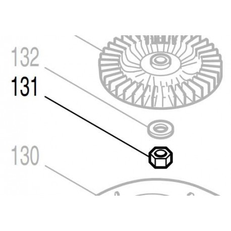 Écrou M8-12 Makita : 4112HS HR4511C HR5211C HR5212C - 252178-7