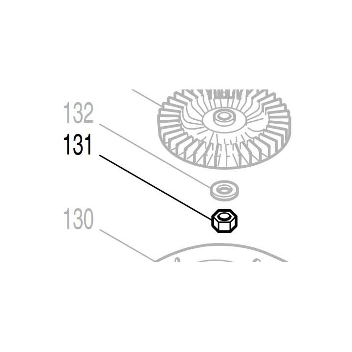Écrou M8-12 Makita : 4112HS HR4511C HR5211C HR5212C - 252178-7