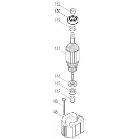 Roulement Makita 6201LLU pour HM0860C, HR4010C, TW1000, HR4041C, HR4002, HR4001C