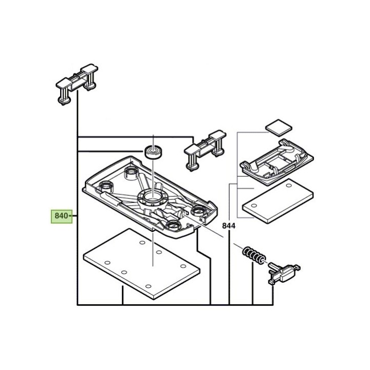 Plaque de base de ponçage 2 609 199 029 ponceuse Skil 7210