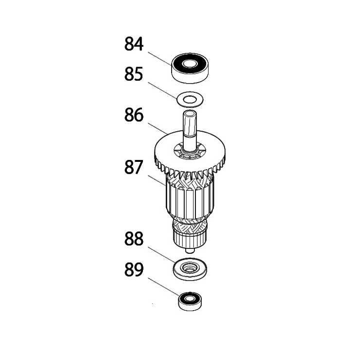 Induit 517788-0 pour burineur Makita HM1317C, HM1317CB