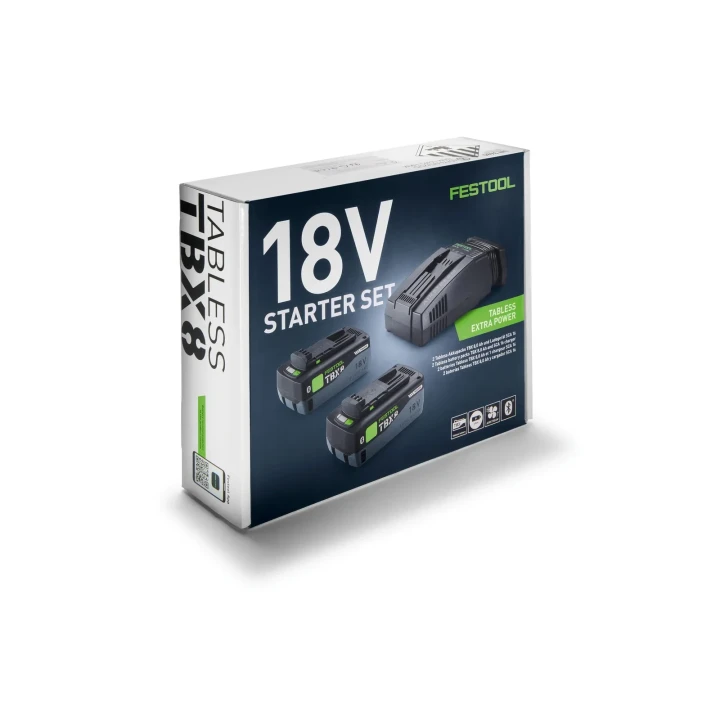 Set énergie Festool 2 batteries TBX 18V 8Ah + 1 chargeur SCA16 - 578892