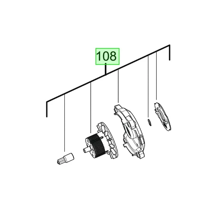 Rotor Milwaukee M18FIWP12, M18FIW2F38, M18FIW2F12, M18FMTIW2F12, M18FIW2P12 - 4931473552