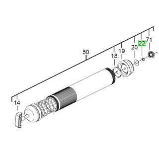 Tube cartouche complet pompe à graisse Milwaukee M12GG - 4931435659