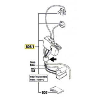 Interrupteur pour perforateur 36V Bosch GBH 36 V-LI, GBH 36 VF-LI