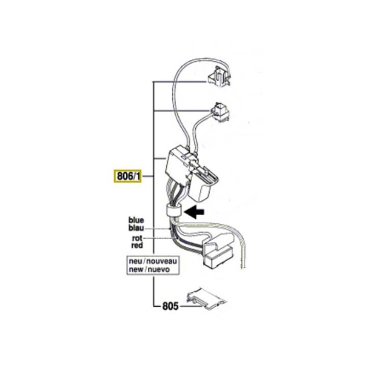 Interrupteur pour perforateur 36V Bosch GBH 36 V-LI, GBH 36 VF-LI