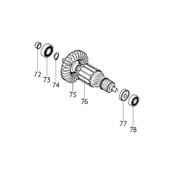 Induit perforateur Makita HR2300, HR2310T, HR2320T - 515354-7