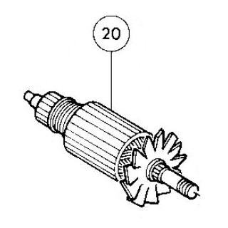 Induit 511938-9 pour rabot Makita 1900B, 1901, 1902, 1923B