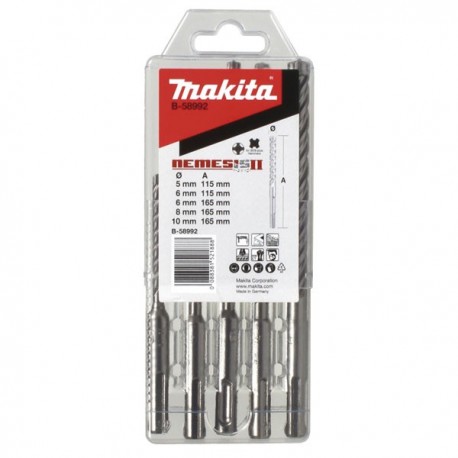 Coffret 5 Forets SDS-Plus 4 taillant - Makita - B-58992