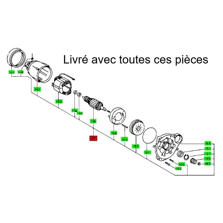 Moteur Festool CS 70 E, CS 70 EB - 488153