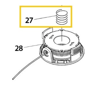 Ressort bobine coupe-herbe Makita BUR181 DUR181 UR180D - 231352-0