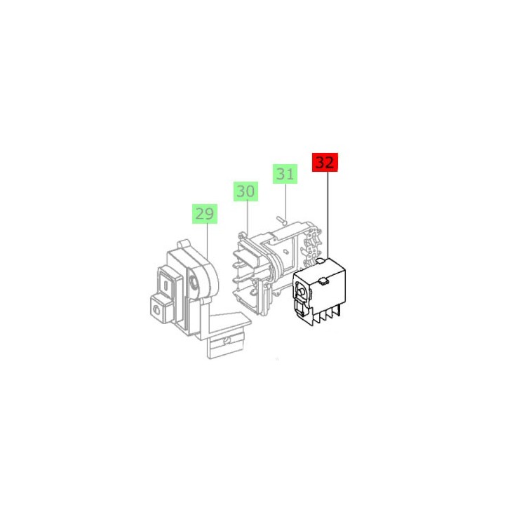 Interrupteur/Contacteur pour scie Festool CS 70, CS 70 E, CS 70 EB