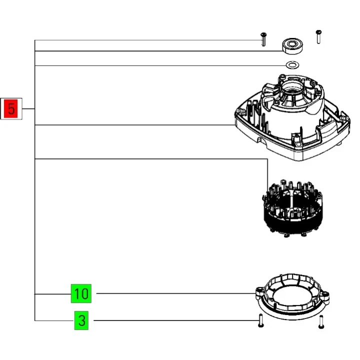 Boîtier moteur stator LHS 2 225 EQI - Festool - 205847