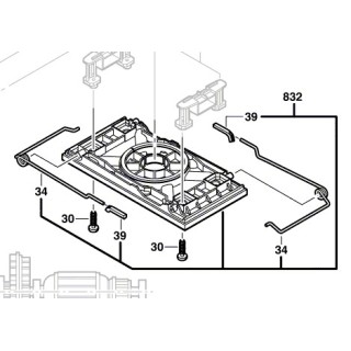 Plaque/Plateau de ponçage pour ponceuse vibrante Bosch PSS 250 AE