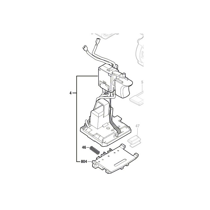 Interrupteur Bosch visseuse GSR 14,4 V-LI, GSR 14,4 V-LI HX, GSB 14,4 V-LI