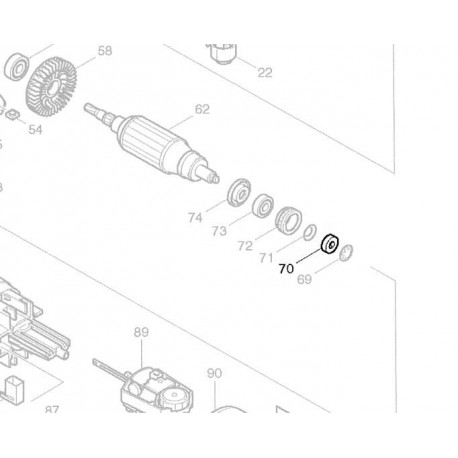 Anneau magnétique Makita 688117-5