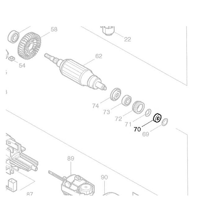 Anneau magnétique Makita 688117-5