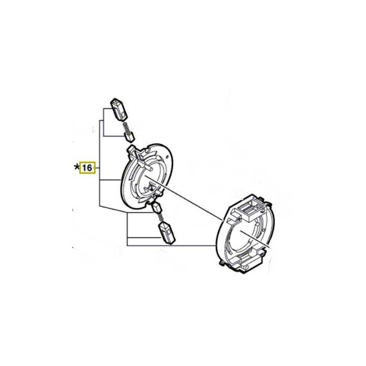 Porte charbon Bosch PSB 650 RE, PSB 650 RA, PSB 600 RE, GSB 1600 RE