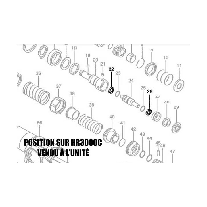 Joint d'enclume pour perforateur HR3200C HR3210FCT HR3000C HR3550C