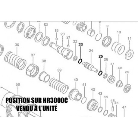 Joint d'enclume pour perforateur HR3200C HR3210FCT HR3000C HR3550C