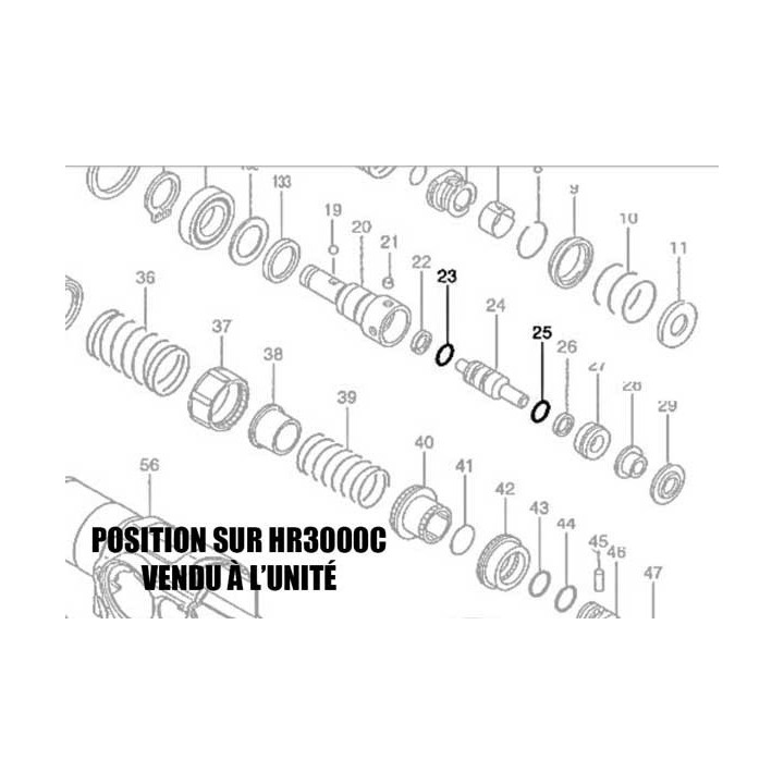 Joint d'enclume pour perforateur HR3200C HR3210FCT HR3000C HR3550C