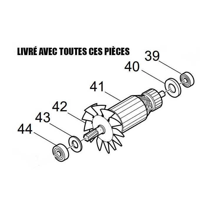 Induit tronçonneuse à métaux Makita 2414NB - 510242-3