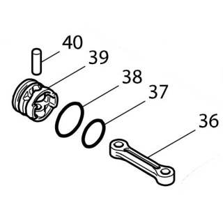 Bielle et Piston pour perforateur Maktia HR4001C, HR4010C, HR4011C