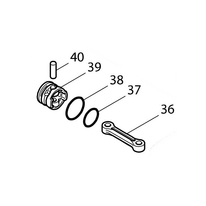 Bielle et Piston pour perforateur Maktia HR4001C, HR4010C, HR4011C