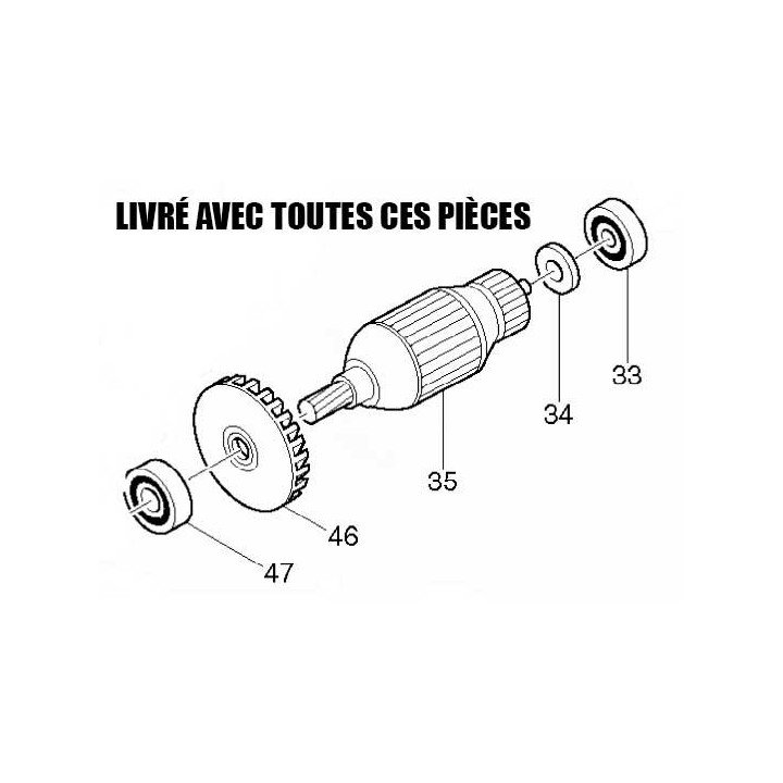 Induit 516578-8 Makita 5903R, KC100, KC100Z