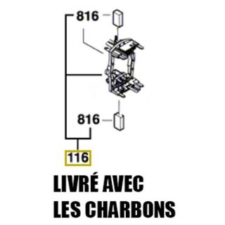 Porte charbon 2 605 807 108 Bosch GST 90 BE, GST 120 E, GST 135 BCE