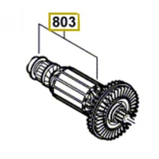 Induit 2 610 395 785 pour ponceuse à bande Skil 7640, 7650