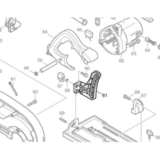 Réglage de profondeur 316578-6 scies Makita : 5017RKB, 5703R, 5705R
