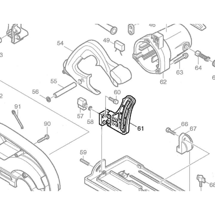 Réglage de profondeur 316578-6 scies Makita : 5017RKB, 5703R, 5705R