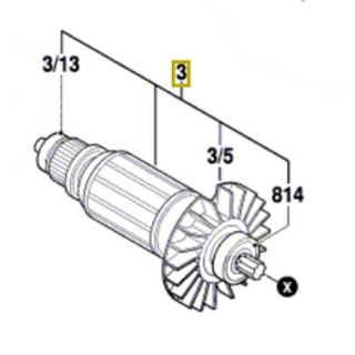 Induit 1 614 010 251 Bosch PBH 2900 RE, PBH 3000 FRE, PBH 3000-2 FRE