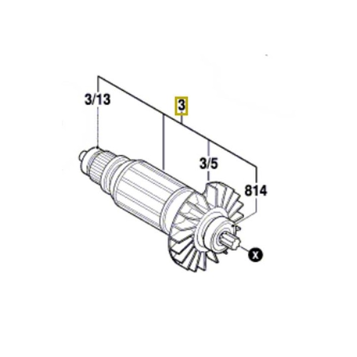 Induit 1 614 010 251 Bosch PBH 2900 RE, PBH 3000 FRE, PBH 3000-2 FRE