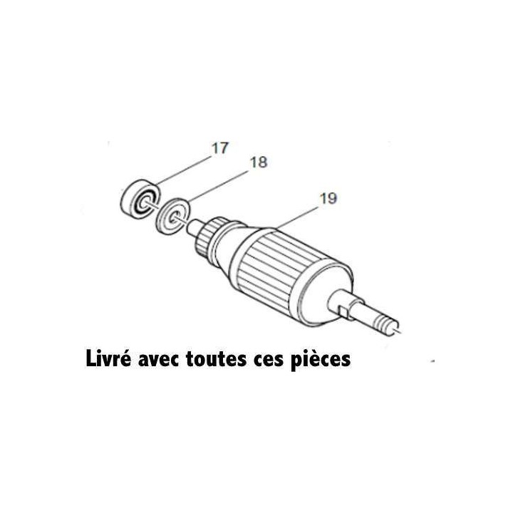 Induit 512898-8 pour le rabot Makita : 1923H