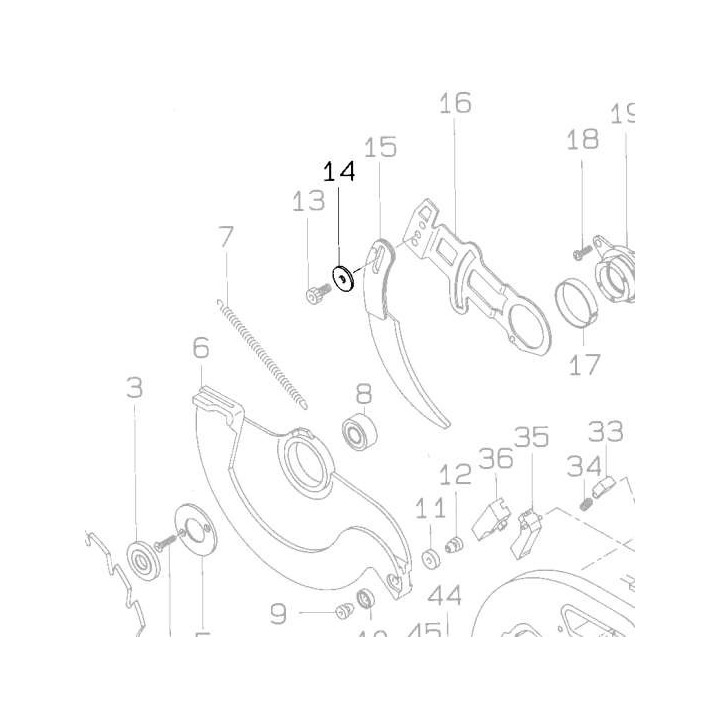 Rondelle 8 (253814-8) pour couteau diviseur scie Makita 5103R