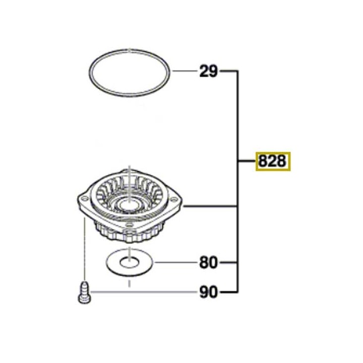 Flasque de palier Bosch 1 617 000 6B3 : GWS 18 V-LI, GWS 18-125 V-LI
